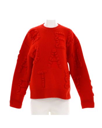 Women's Alphabet Crewneck Sweater Polyamide Blend